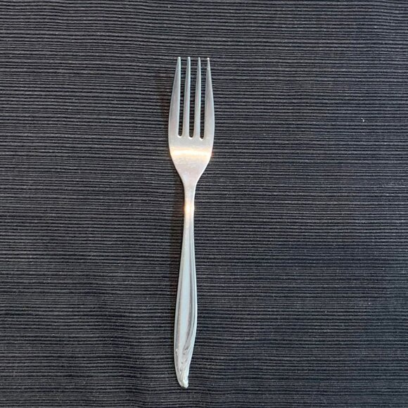 7 VINTAGE WM. ROGERS & SON STAINLESS STEEL FLATWARE, FORK,  BERMUDA PATTERN